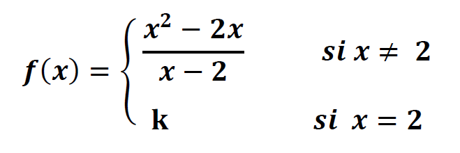 calcular k para que la funcion sea continua ejercicios resueltos