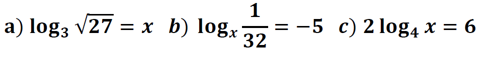 ecuaciones con logaritmos resueltas aplicando la definición 4 ESO