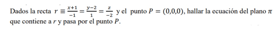 ecuacion del plano 2 bachillerato