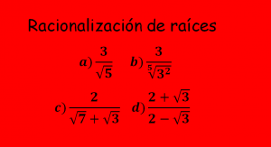 racionalizacion de radicales