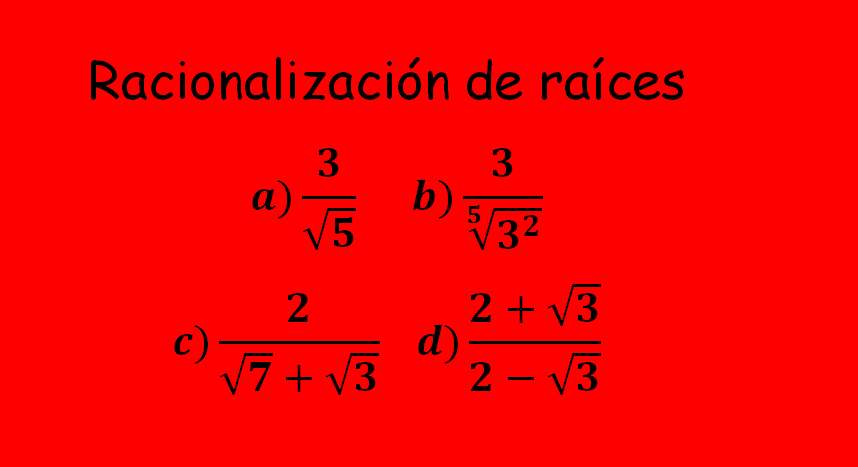 racionalizacion de radicales