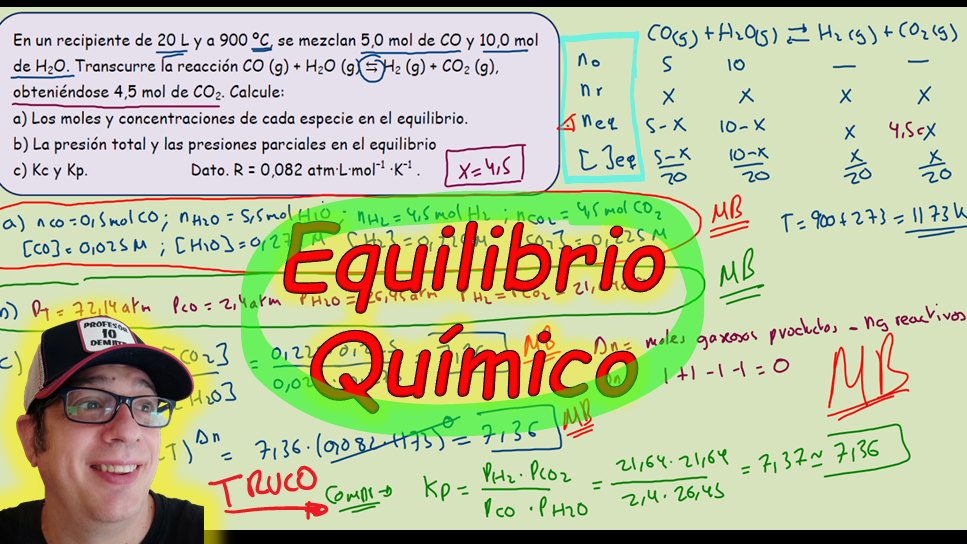 EQUILIBRIO QUIMICO EJERCICIOS RESUELTOS 2 BACHILLERATO PASO A PASO