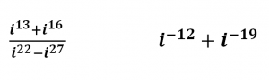potencias de i numeros complejos negativas