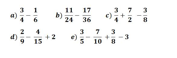 suma y resta de fracciones ejercicios resueltos fraccionarios