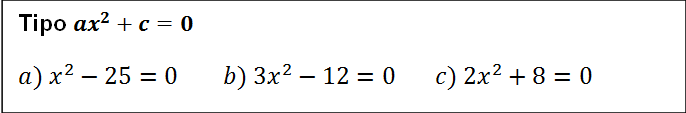 ecuaciones de segundo grado incompletas