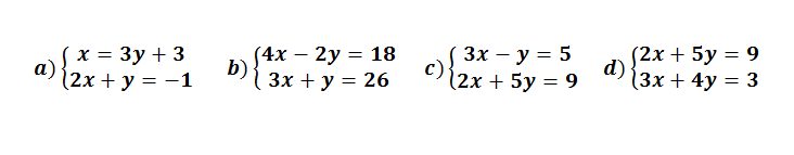 sistemas de ecuaciones sustitución