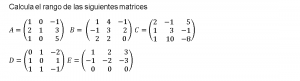 rango de una matriz 2 bachillerato