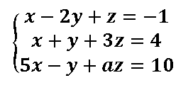 sistemas de ecuaciones con parámetros por el método de Gauss