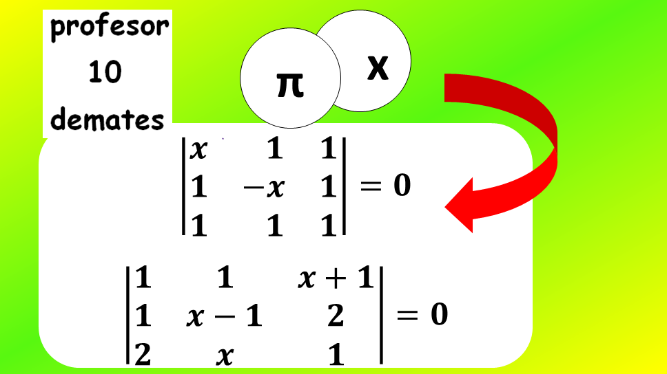 ecuaciones con determinantes 3x3