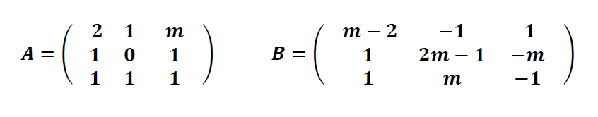 rango de una matriz 3x3 con parametros