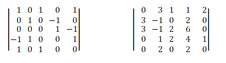 como calcular un determinante 5x5 ejercicios resueltos