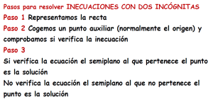 pasos para resolver inecuaciones con dos incógnitas