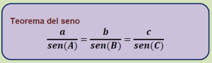 enunciado del teorema del seno o ley de los senos