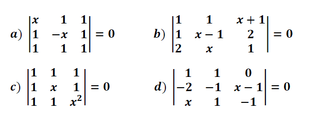 determinantes con parámetros