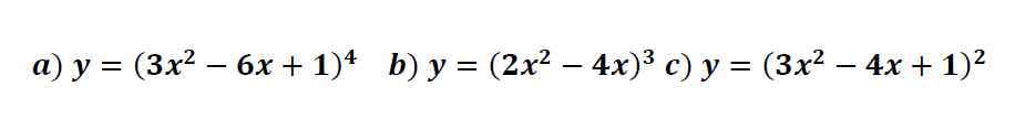 ejemplos derivada de la potencia bachillerato