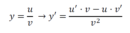 formula derivada de la división