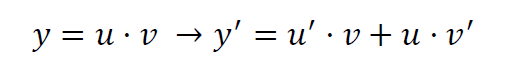 regla derivada del producto de funciones