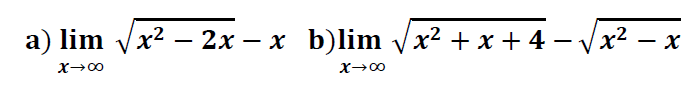 ejercicios de limites resueltos indeterminacion infinito menos infinito con raices