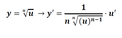 formula derivada de una raiz derivar raices
