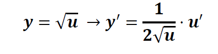 derivada de una raiz cuadrada