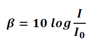 formula nivel de intensidad sonora sensacion sonora