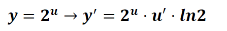 regla derivada de una funcion exponencial