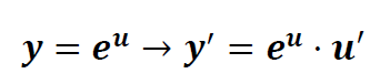 derivada de una funcion exponencial en base e 