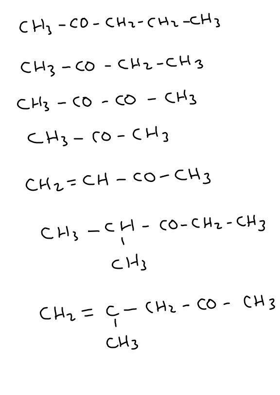 ejercicios formulacion organica cetonas