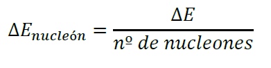 energia de enlace por nucleon 2 bachillerato