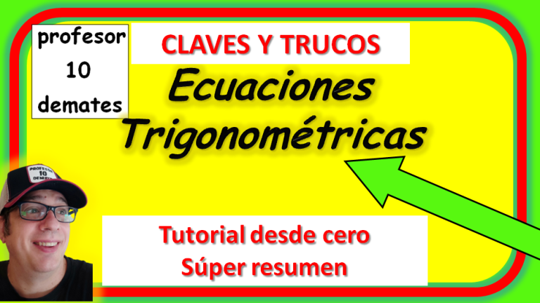 ECUACIONES TRIGONOMÉTRICAS Ejercicios resueltos - profesor10demates