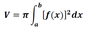 formula volumen cuerpo de revolucion eje x Integrales