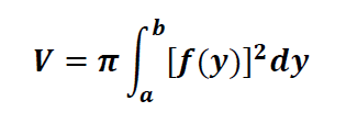 calculo integral formula volumen de un cuerpo de revolucion eje y