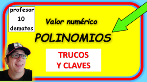 valor numerico de polinomios ejemplos resueltos